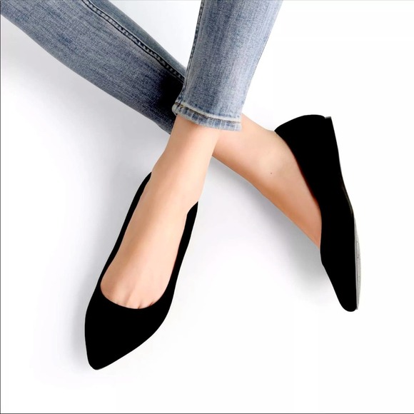 Ballet Shoes Pointed Toe Classic Slip On Ballerina Flats Shoes 9.5 9 1/2 texture - Picture 6 of 16
